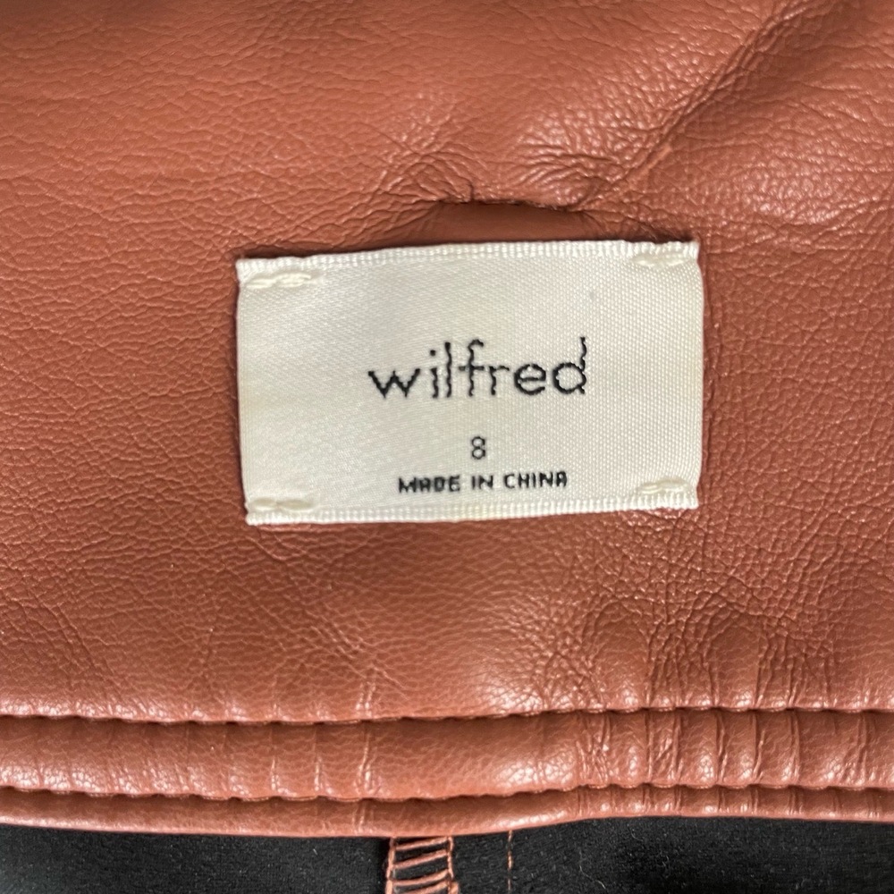 Wilfred Aritzia Brown Vegan High‎ Rise Ankle Pants Size 8 - Picture 5 of 12